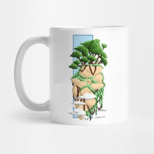 Pixel Landscape : Flying Rock Mug